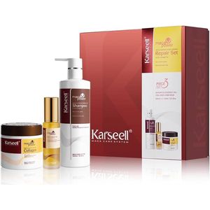 Karseell Collagen Haarmasker + Haarshampoo + Arganolie Gift Set
