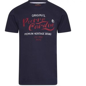 Pierre Cardin - Heren T-shirt - Vintage Logo - Navy