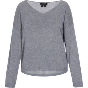 usha BLACK LABEL - Trui - Grijs - Effen - Lange Mouw