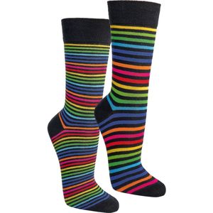 Grappige damessokken 42-47 | vrolijke herensokken 42-47 | happy socks printjes| 5 Thema's: kleurrijk | Voordeelbundel 10 paar