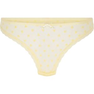 Hunkemöller Dames Lingerie String Phoebe - Geel - maat XS