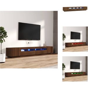 vidaXL TV-meubel - LED-verlichting - Bruineiken - 100/80 x 35 x 40 cm (B x D x H) - Kast