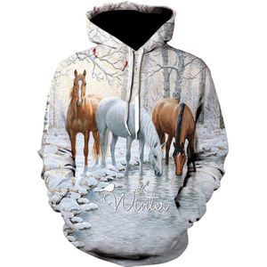 Hoodie paarden - 5XL - vest - sweater - outdoortrui - trui - sweatshirt