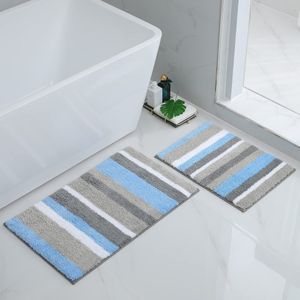 JGS ® Zachte en Absorberende Antislip Badmatset van Microvezel voor Comfort en Veiligheid