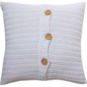 KidsDepot Kussen Manta-Cable White 45 x 45 cm