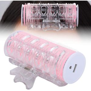 Haarroller Elektrische krulspelden Draagbare pony USB-krulspelden voor vrouwen DIY Kappersgereedschap (roze)