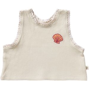 Fancy Rib Jersey | Romance Singlet | Top meisjes | Wit topje meisjes | Maat 80 t/m 140 | Y