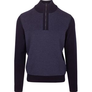 BOSS Dambino Half Zip Trui Navy - Maat M - Heren - Schipperstrui