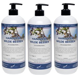 Handzeep Wilde Bessen 1 liter - met gratis pomp - set van 3 stuks
