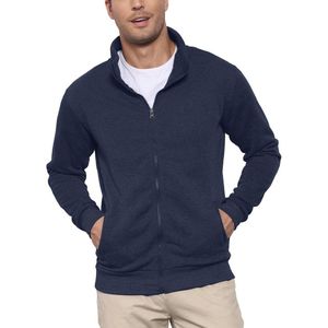 Heren Hoodie Met Volle Rits - Lichtgewicht Zwart, Grijs, Rood, Donkergrijs, Marineblauw - M-3XL