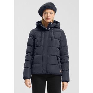 Buitenjas - Halflange Gewatteerde Jas - Synthetische Voering - Verstelbare Capuchon