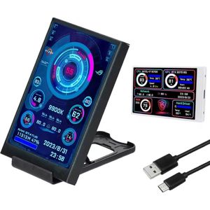 Gamers - Mini Scherm - 3,5 Inch - Systeemmonitor voor Desktop - Statistieken en Temperatuurweergave
