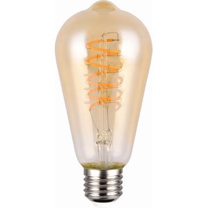 LED Lamp - Filament - Torna Spiro - E27 Fitting - 7W - Zeer Warm Wit - 1800K - Dimbaar - 500 lumen