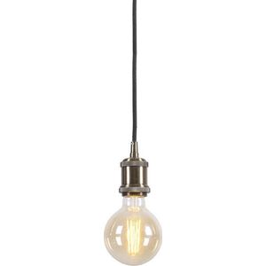 QAZQA cava - Design Hanglamp - 1 lichts - Ø 90 mm - Brons - Industrieel - Woonkamer | Slaapkamer | Keuken