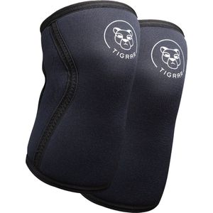 Tigrar Knee Sleeves - 7mm Dik - Knee Sleeves voor Powerlifting & Crossfit - Zwart - maat L