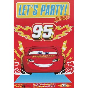 Disney Pixar Cars uitnodigingen - Lightning Mcqueen - Kinderfeestje - Party - Feest - Verjaardag - 5 stuks - met enveloppen