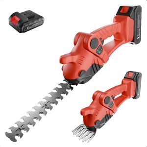 YARDIO Tools - HTS-22mm - Heggenschaar - 2-in-1 - Heggenschaar Accu Electrisch - Grasschaar Buxusschaar - HTS-22mm - Incl. Accu 1.5a