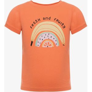 TwoDay meisjes T-shirt met fruit oranje - Maat 122/128