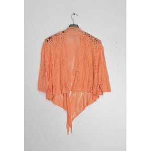 Dames vest Resa effen abrikoos licht oranje model XL/XXL Curvy Mode