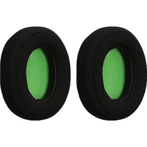 kwmobile 2x oorkussens geschikt voor PDP LVL30 koptelefoon in zwart / groen - Voor over-ear hoofdtelefoon