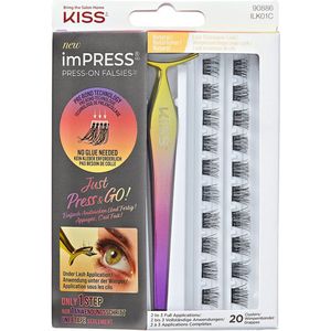 KISS - Wimperclusters - Zwart - 20 Stuks - Inclusief Lijm en Applicator