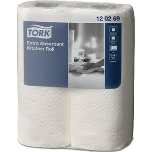 Keukenrol tork extra absorberend 2lgs wit 120269s-sPak a 2 rol