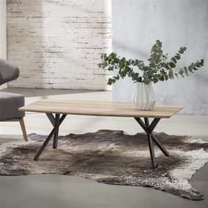 industrieelwonen.nl Salontafel 120 ovaal blad / 3D Eiken antiquewash