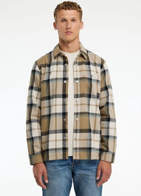 Chasin' - Axel Xedo - Overshirt - Beige - Regular Fit - Lange Mouw