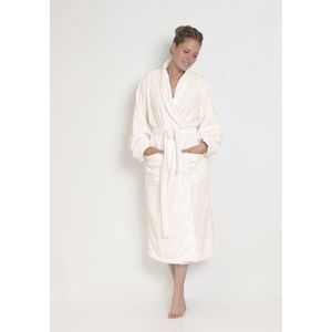 HnL Badjas Velours Carré - Off-white - Maat XL