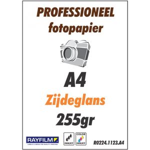 Rayfilm R0224.1123.B Professioneel zijdeglanzend fotopapier inkjet 255gr fotopapier A4 50 vel