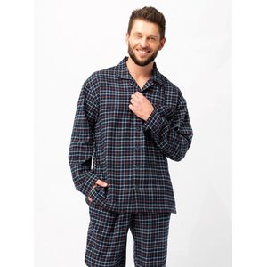 Key Flanellen Heren Pyjama Flanel Blauw MNS 411 M