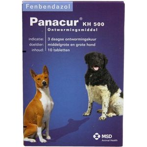Panacur Ontworming - Middelgroot En Grote Hond - 10 Tabletten