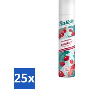 25 x Batiste - Cherry - Droogshampoo - Kersenbloesem Geur - Verfrist en Geeft Volume - 200ml - Batiste Cherry - Kersen Geur - Haar Styling