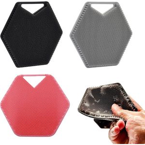 stuks siliconen bodyscrub badborstel doucheborstel lichaamsmassager tools badaccessoires unisex 3 kleuren (zwart, roze, grijs)