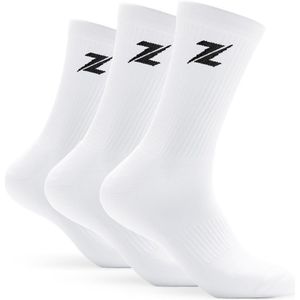 ZEUZ Sokken 3-Pack - Sportsokken Heren & Dames - Wit - Small
