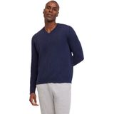 FALKE - Basic - V-Neck - Wol Trui - Blauw