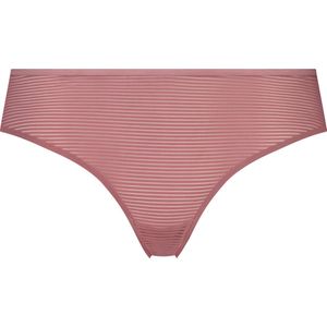 Hunkemöller Dames Lingerie Invisible brazilian Stripe mesh - Paars - maat XL