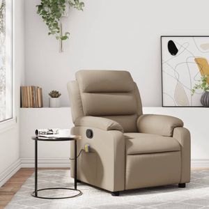 vidaXL Massagestoel verstelbaar cappuccinokleurig