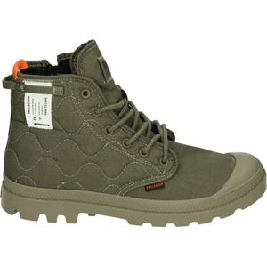 Palladium - PAMPA RE-QUILTED - Veterschoenen - Groen - Stof - Rubber Zool