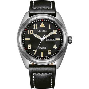 Citizen BM8560-29E Horloge - Leer - Zwart - Ø 42 mm