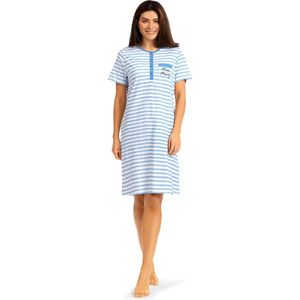 Comtessa Nachthemd 'New Navy' - Dames Nachtmode - Korte Mouw - Katoen - Maat 48
