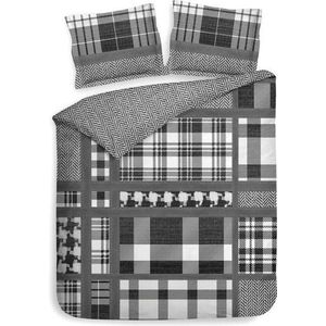 Heckett & Lane Jenna - Dekbedovertrek - Lits-jumeaux - 260x200/220 cm - Black/White