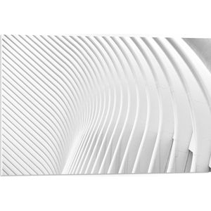 PVC Schuimplaat- Golvende Bogen in het Wit - 75x50 cm Foto op PVC Schuimplaat