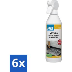 HG - Vetweg - Maximale Reinigingskracht - 500 ml - Voordeelverpakking - 6 stuks