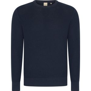 Mario Russo Waffle Pullover - Trui Heren - Sweater Heren - Navy - XL
