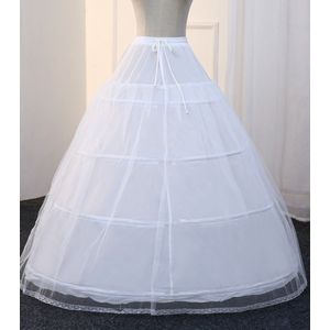 Bruidshoepel - 4-rings Petticoat - Tule - Tot 95 cm Taille