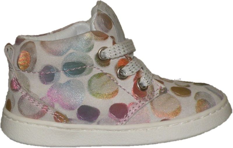 Jochie & Freaks - 24101 Ko - Veterschoenen - Wit Stip