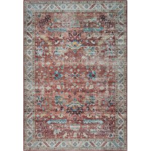 Vercai Rugs Vintage Collectie - Hoogpolig Vloerkleed - Machine Wasbaar - Chenille/ Polyester - Rood - 200x290 cm