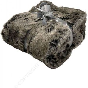 Imitatie Bont Plaid Luxe Coastal Wolf - Woondeken - 130x170cm