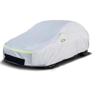S&Dshopline - Autodekzeil voor Tesla Model Y, waterdicht model Y, weerbestendig, 6 lagen PEVA met katoen, ritssluiting aan de zijkant, ventilatiegaten, oplaadstopcontacten, zilver